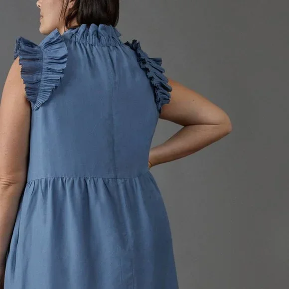 Anthropologie Lucena Tiered Ruffled Maxi Dress